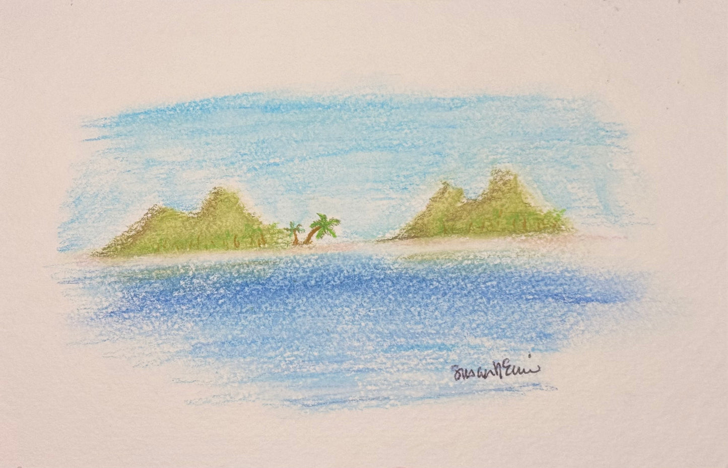 "BVI Memories in Pencil" Colored Pencil 6" x 9"