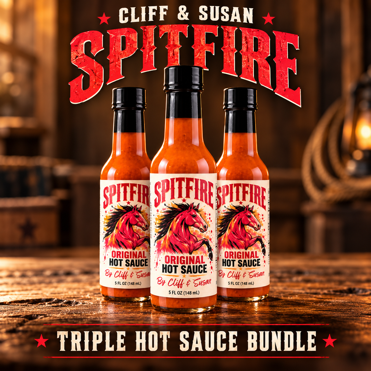 Cliff & Susan's Triple Spitfire Hot Sauce Bundle