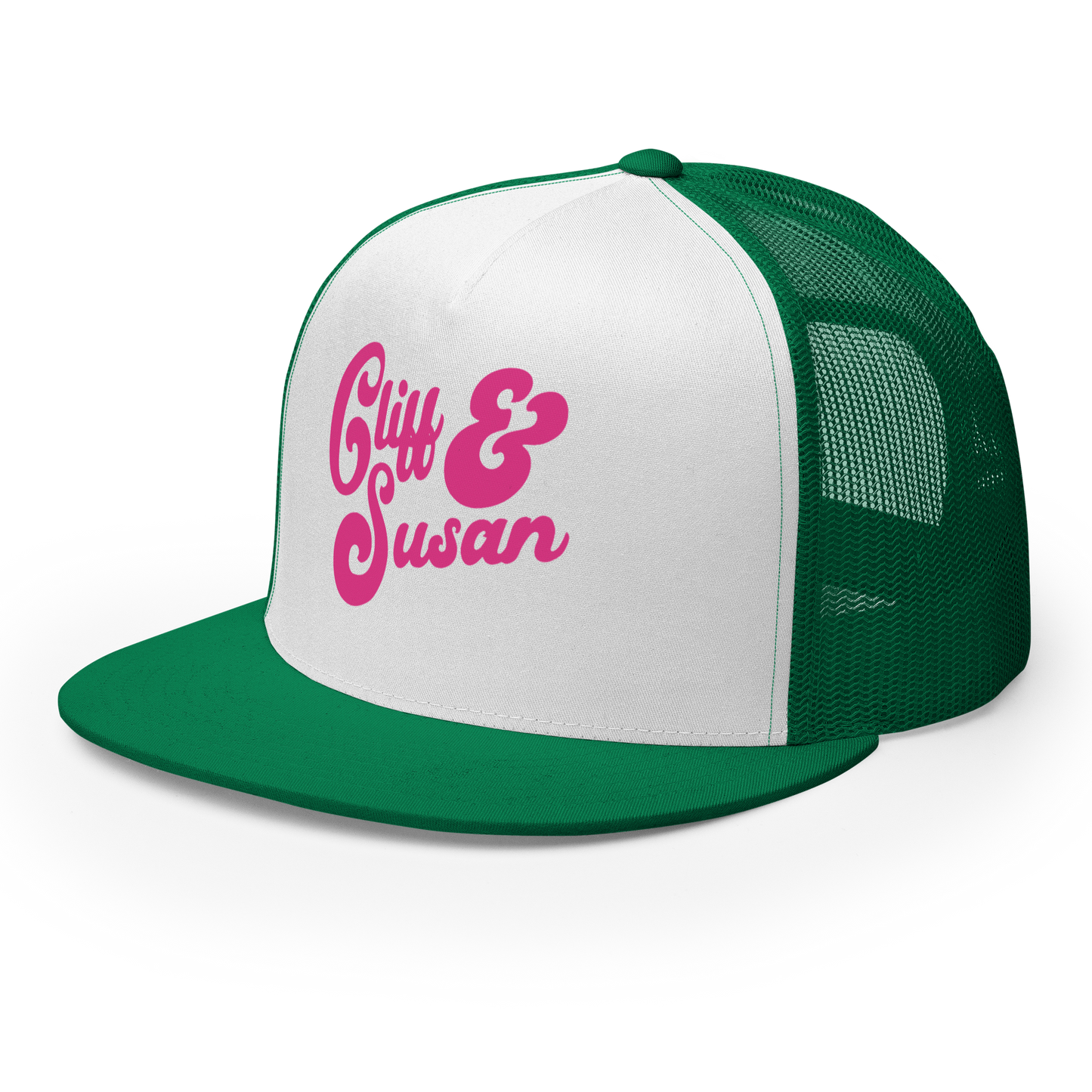 Cliff & Susan Trucker Cap (Pink Logo)