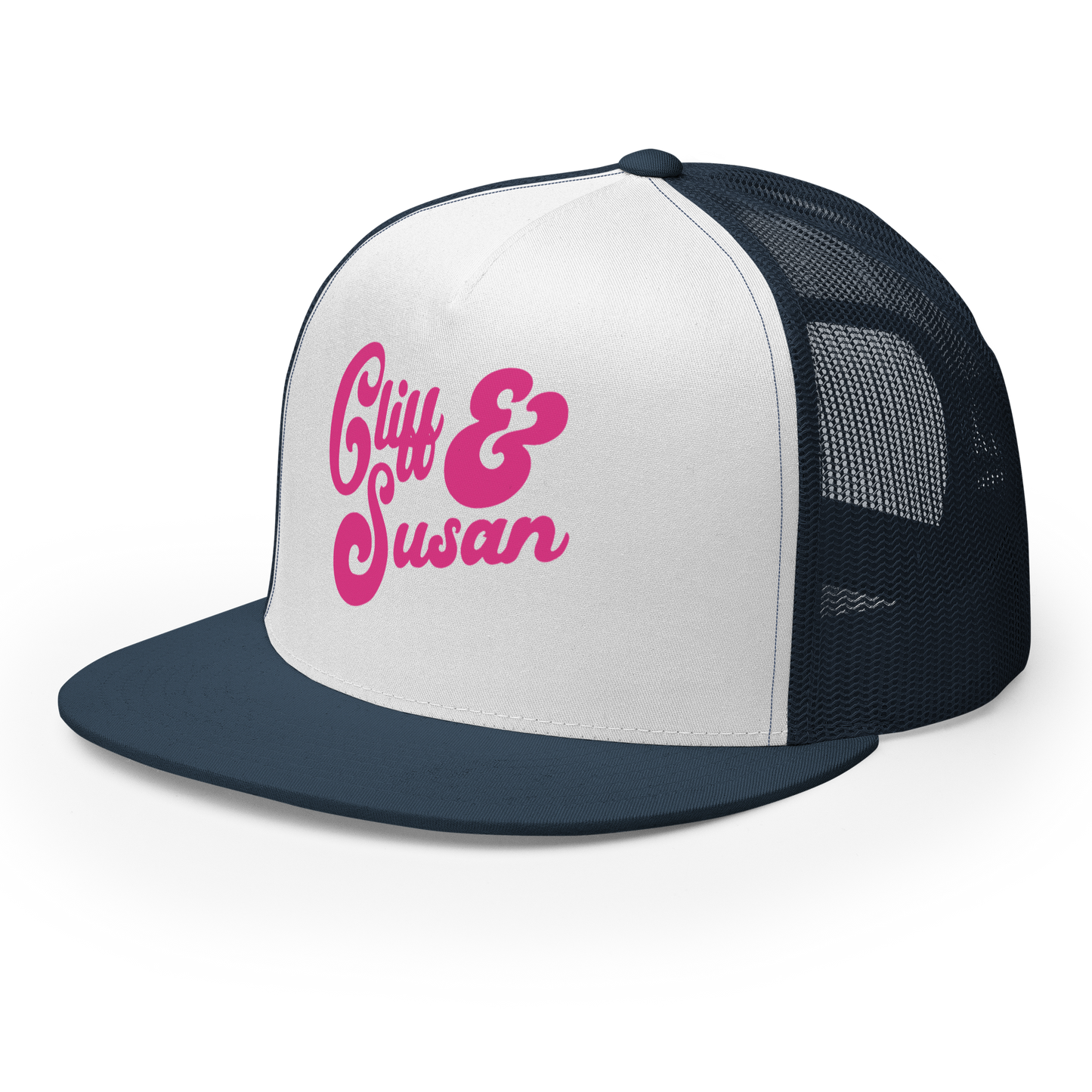 Cliff & Susan Trucker Cap (Pink Logo)