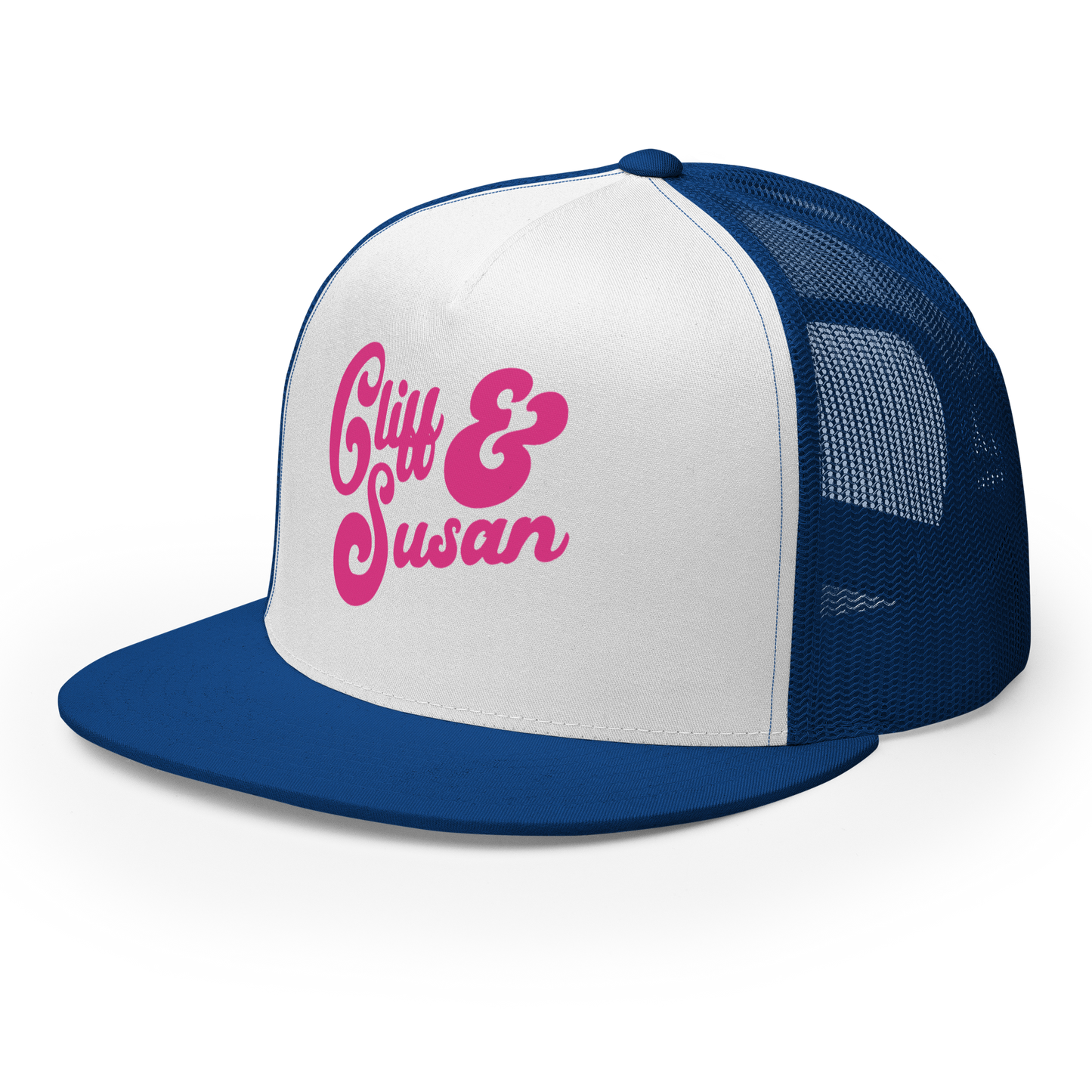 Cliff & Susan Trucker Cap (Pink Logo)