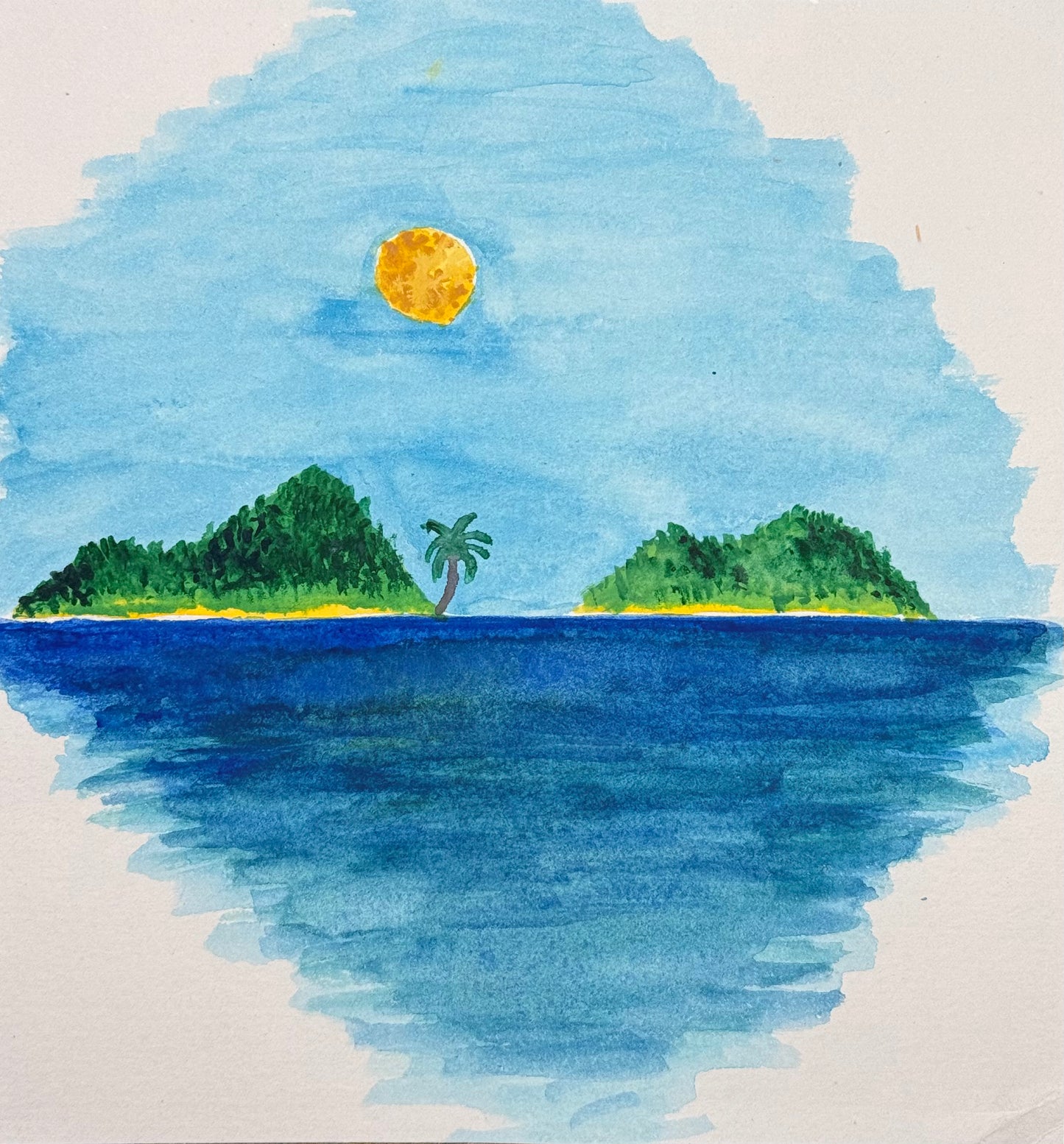 "BVI Memories in Paint" Original Watercolor 6" x 6"