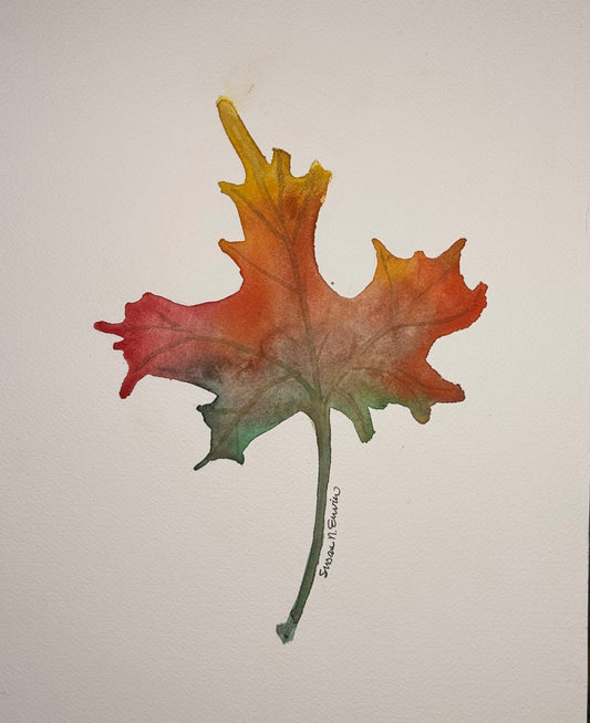 “Fall Leaf” Original Watercolor - 10.5"x13"
