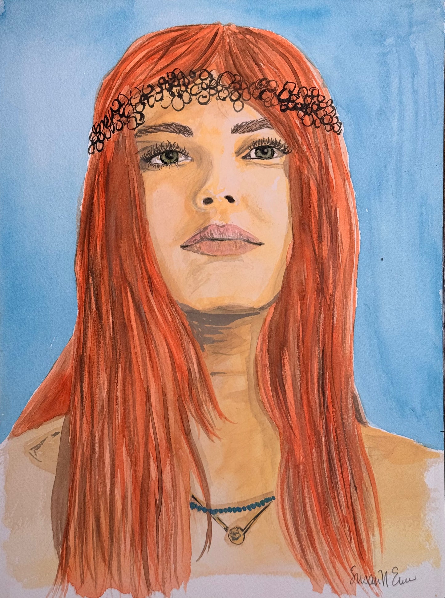 "Ginger Gypsy" Original Watercolor  - 9"x12"