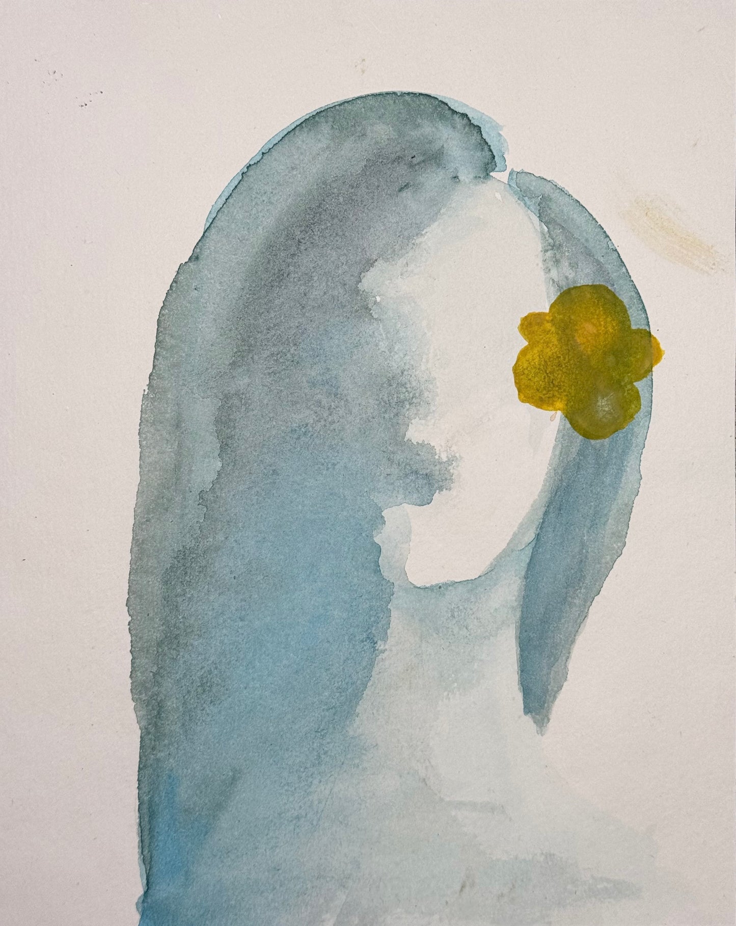 "Island Girl" Original Watercolor 7" x 9"