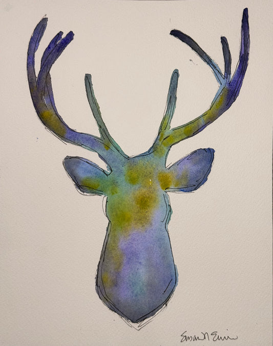 "John Deer Not Green" Original Watercolor 8" x 10"