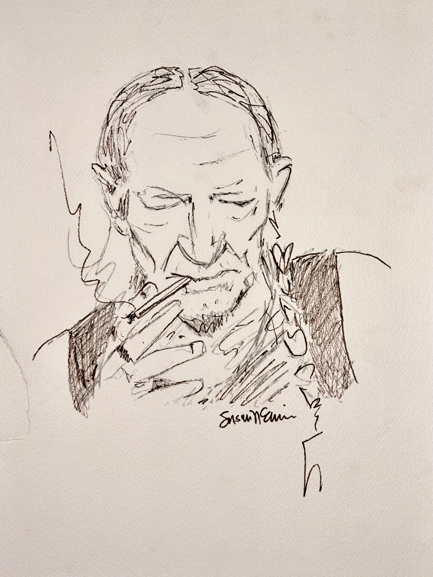 "Smoking Willie" Sketch - 9"x12"