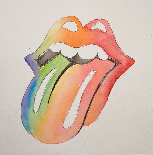 "The Stones" Original Watercolor 10: x 10"