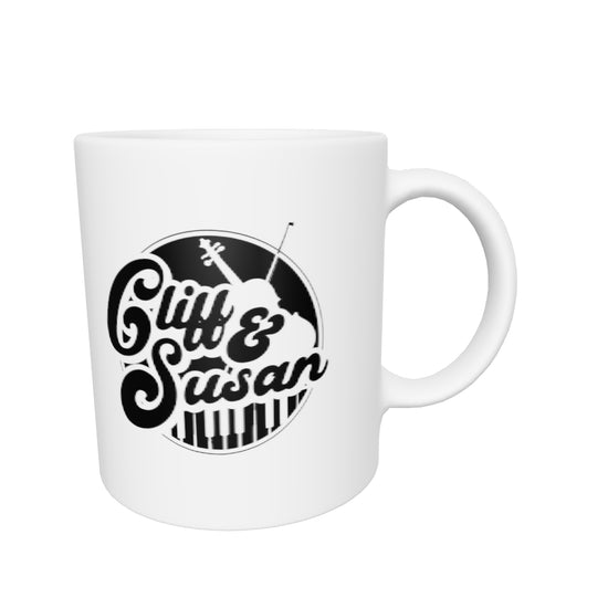 Cliff & Susan White glossy mug