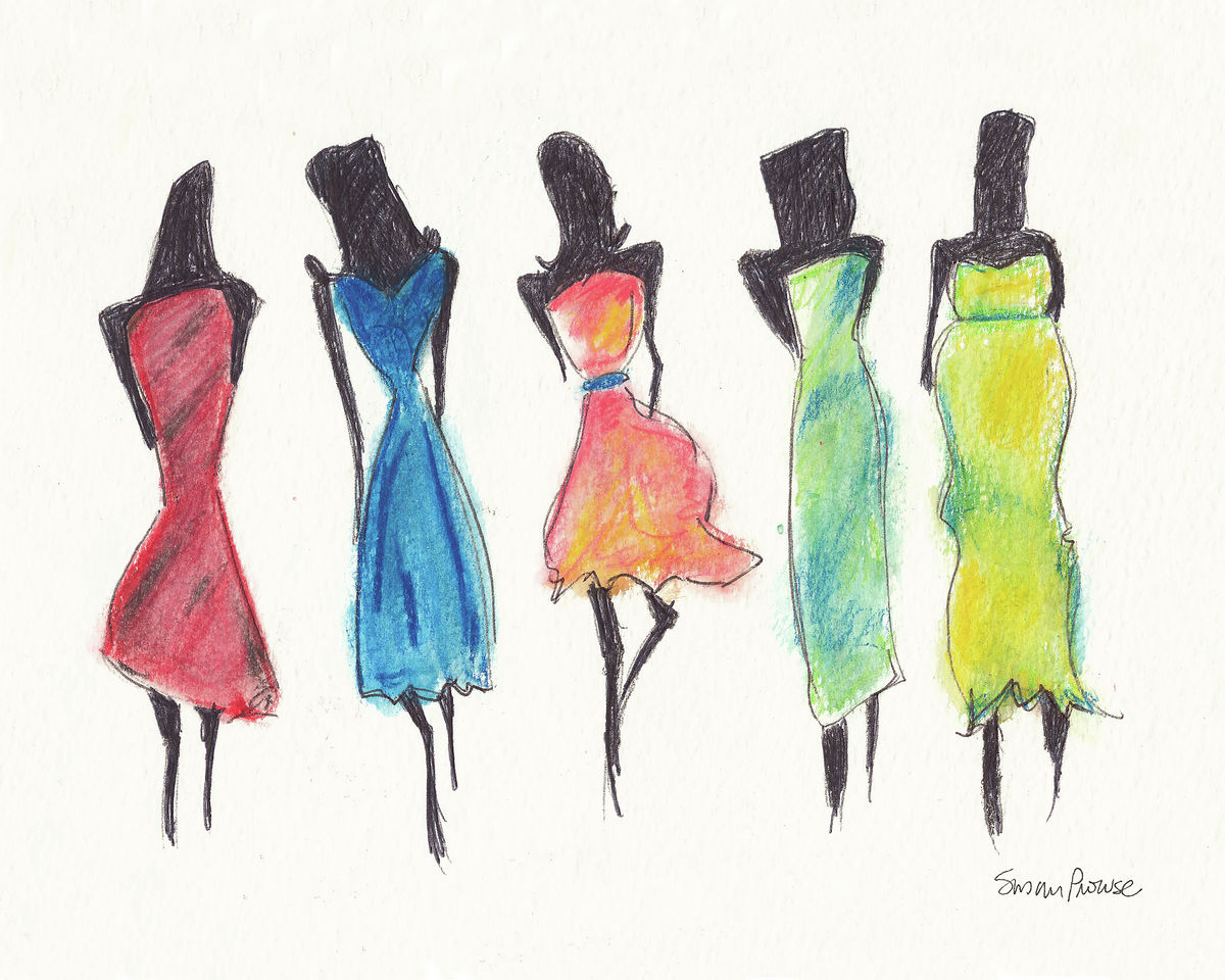 Pretty Ladies (Giclee) by Susan Erwin Prowse