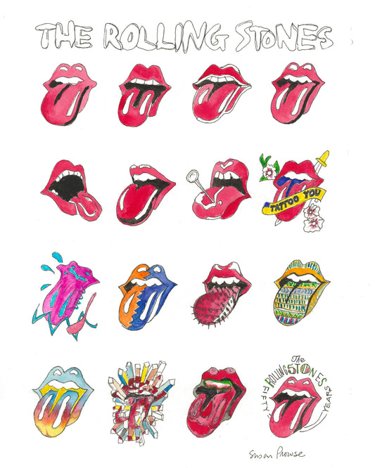 The Stones Original Watercolor by Susan Erwin Prowse