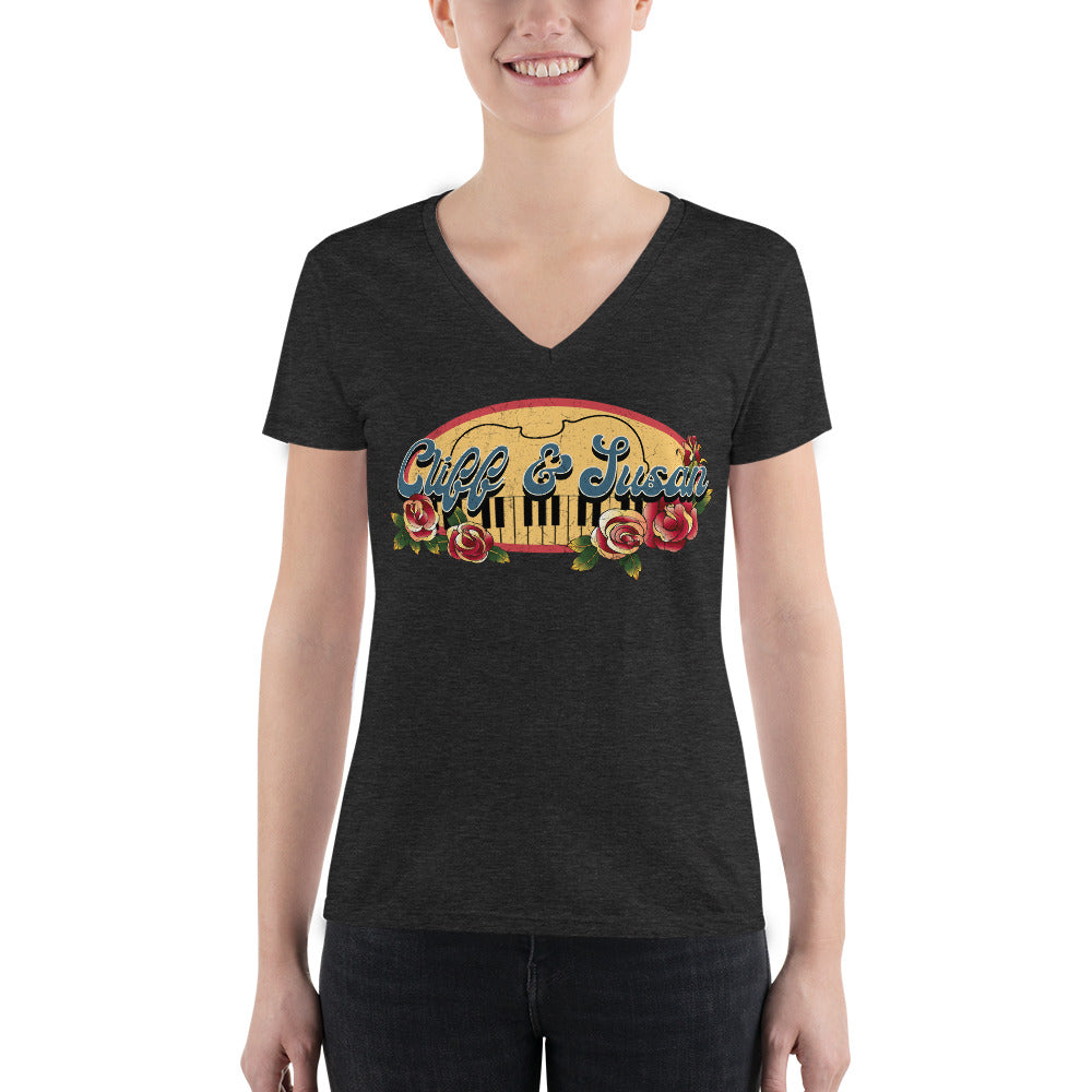 Cliff & Susan Women's Fashion Deep V-neck Tee